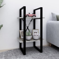 vidaXL Bücherregal 2 Fächer Grau Sonoma 40x30x70 cm Holzwerkstoff