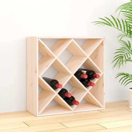 vidaXL Weinregal 62x25x62 cm Massivholz Kiefer