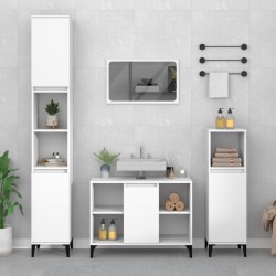 vidaXL Waschbeckenunterschrank Weiß 80x33x60 cm Holzwerkstoff