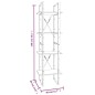 vidaXL Bücherregal 4 Fächer Grau Sonoma 40x30x140 cm Holzwerkstoff vidaXL Bücherregal 4 Fächer Grau Sonoma 40x30x140 cm Holzwerkstoff