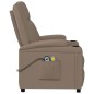 vidaXL Massagesessel mit Aufstehhilfe Cappuccino-Braun Kunstleder vidaXL Massagesessel mit Aufstehhilfe Cappuccino-Braun Kunstleder