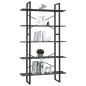 vidaXL Bücherregal 5 Fächer Grau 100x30x175 cm Massivholz Kiefer vidaXL Bücherregal 5 Fächer Grau 100x30x175 cm Massivholz Kiefer