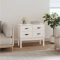 vidaXL Konsolenschrank Weiß 90x40x78 cm Massivholz Kiefer vidaXL Konsolenschrank Weiß 90x40x78 cm Massivholz Kiefer