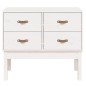 vidaXL Konsolenschrank Weiß 90x40x78 cm Massivholz Kiefer vidaXL Konsolenschrank Weiß 90x40x78 cm Massivholz Kiefer