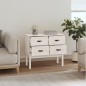vidaXL Konsolenschrank Weiß 90x40x78 cm Massivholz Kiefer vidaXL Konsolenschrank Weiß 90x40x78 cm Massivholz Kiefer
