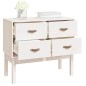 vidaXL Konsolenschrank Weiß 90x40x78 cm Massivholz Kiefer vidaXL Konsolenschrank Weiß 90x40x78 cm Massivholz Kiefer