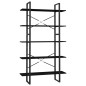 vidaXL Bücherregal 5 Fächer Schwarz 100x30x175 cm Massivholz Kiefer vidaXL Bücherregal 5 Fächer Schwarz 100x30x175 cm Massivholz Kiefer