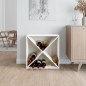 vidaXL Weinregal Weiß 62x25x62 cm Massivholz Kiefer vidaXL Weinregal Weiß 62x25x62 cm Massivholz Kiefer