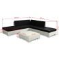 6-tlg. Garten-Lounge-Set mit Auflagen Beton Grau 6-tlg. Garten-Lounge-Set mit Auflagen Beton Grau