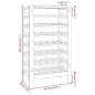 vidaXL Weinregal 61,5x30x107,5 cm Massivholz Kiefer vidaXL Weinregal 61,5x30x107,5 cm Massivholz Kiefer