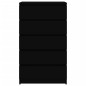 vidaXL Schubladenschrank Schwarz 60x36x103 cm Holzwerkstoff