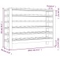 vidaXL Weinregal 109,5x30x82 cm Massivholz Kiefer vidaXL Weinregal 109,5x30x82 cm Massivholz Kiefer