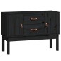 vidaXL Sideboard Schwarz 110x40x78 cm Massivholz Kiefer vidaXL Sideboard Schwarz 110x40x78 cm Massivholz Kiefer
