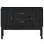 vidaXL Sideboard Schwarz 110x40x78 cm Massivholz Kiefer vidaXL Sideboard Schwarz 110x40x78 cm Massivholz Kiefer