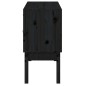 vidaXL Sideboard Schwarz 110x40x78 cm Massivholz Kiefer vidaXL Sideboard Schwarz 110x40x78 cm Massivholz Kiefer