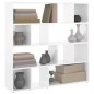 vidaXL Bücherregal/Raumteiler Hochglanz-Weiß 105x24x102 cm vidaXL Bücherregal/Raumteiler Hochglanz-Weiß 105x24x102 cm