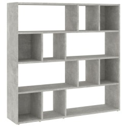 vidaXL Bücherregal/Raumteiler Betongrau 105x24x102 cm