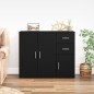 vidaXL Sideboard Schwarz 91x29,5x75 cm Holzwerkstoff vidaXL Sideboard Schwarz 91x29,5x75 cm Holzwerkstoff