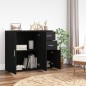vidaXL Sideboard Schwarz 91x29,5x75 cm Holzwerkstoff vidaXL Sideboard Schwarz 91x29,5x75 cm Holzwerkstoff