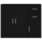 vidaXL Sideboard Schwarz 91x29,5x75 cm Holzwerkstoff vidaXL Sideboard Schwarz 91x29,5x75 cm Holzwerkstoff