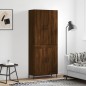 Highboard Braun Eichen-Optik 69,5x34x180 cm Holzwerkstoff Highboard Braun Eichen-Optik 69,5x34x180 cm Holzwerkstoff