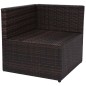 5-tlg. Garten-Lounge-Set mit Auflagen Poly Rattan Braun 5-tlg. Garten-Lounge-Set mit Auflagen Poly Rattan Braun