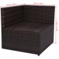 5-tlg. Garten-Lounge-Set mit Auflagen Poly Rattan Braun 5-tlg. Garten-Lounge-Set mit Auflagen Poly Rattan Braun
