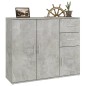 vidaXL Sideboard Betongrau 91x29,5x75cm Holzwerkstoff vidaXL Sideboard Betongrau 91x29,5x75cm Holzwerkstoff
