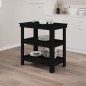 vidaXL Werkbank Schwarz 78,5x50x80 cm Massivholz Kiefer vidaXL Werkbank Schwarz 78,5x50x80 cm Massivholz Kiefer
