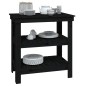 vidaXL Werkbank Schwarz 78,5x50x80 cm Massivholz Kiefer vidaXL Werkbank Schwarz 78,5x50x80 cm Massivholz Kiefer
