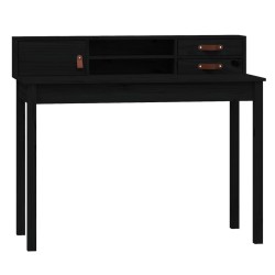 vidaXL Schreibtisch Schwarz 110x50x93 cm Massivholz Kiefer