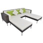 4-tlg. Garten-Lounge-Set mit Auflagen Poly Rattan Braun 4-tlg. Garten-Lounge-Set mit Auflagen Poly Rattan Braun