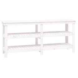 vidaXL Werkbank Weiß 181x50x80 cm Massivholz Kiefer