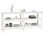 vidaXL Werkbank Weiß 181x50x80 cm Massivholz Kiefer vidaXL Werkbank Weiß 181x50x80 cm Massivholz Kiefer