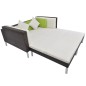 4-tlg. Garten-Lounge-Set mit Auflagen Poly Rattan Braun 4-tlg. Garten-Lounge-Set mit Auflagen Poly Rattan Braun