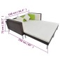 4-tlg. Garten-Lounge-Set mit Auflagen Poly Rattan Braun 4-tlg. Garten-Lounge-Set mit Auflagen Poly Rattan Braun