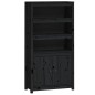 vidaXL Highboard Schwarz 80x35x154 cm Massivholz Kiefer vidaXL Highboard Schwarz 80x35x154 cm Massivholz Kiefer