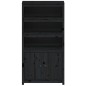 vidaXL Highboard Schwarz 80x35x154 cm Massivholz Kiefer vidaXL Highboard Schwarz 80x35x154 cm Massivholz Kiefer