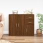 vidaXL Sideboard Braun Eichen-Optik 91x29,5x75 cm Holzwerkstoff vidaXL Sideboard Braun Eichen-Optik 91x29,5x75 cm Holzwerkstoff