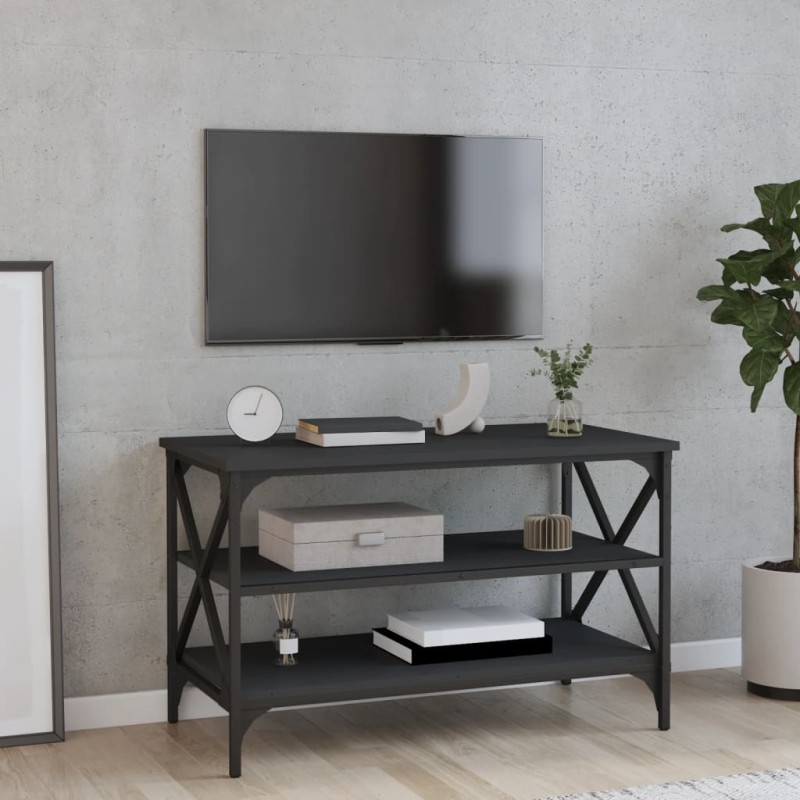 vidaXL TV-Schrank Schwarz 80x40x50 cm Holzwerkstoff vidaXL TV-Schrank Schwarz 80x40x50 cm Holzwerkstoff