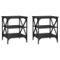 vidaXL Beistelltische 2 Stk. Schwarz 40x42x50 cm Holzwerkstoff vidaXL Beistelltische 2 Stk. Schwarz 40x42x50 cm Holzwerkstoff
