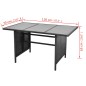 4-tlg. Garten-Lounge-Set mit Auflagen Poly Rattan Schwarz 4-tlg. Garten-Lounge-Set mit Auflagen Poly Rattan Schwarz