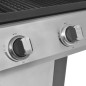 Gasgrill BBQ Grill 2 + 1 Brenner Schwarz und Silbern Gasgrill BBQ Grill 2 + 1 Brenner Schwarz und Silbern