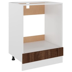 vidaXL Herdumbauschrank Braun Eichen-Optik 60x46x81,5 cm Holzwerkstoff