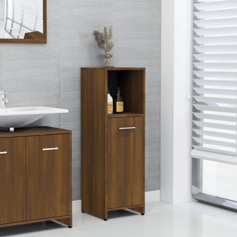 vidaXL Badschrank Braun Eichen-Optik 30x30x95 cm Holzwerkstoff vidaXL Badschrank Braun Eichen-Optik 30x30x95 cm Holzwerkstoff
