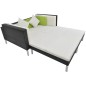 4-tlg. Garten-Lounge-Set mit Auflagen Poly Rattan Schwarz 4-tlg. Garten-Lounge-Set mit Auflagen Poly Rattan Schwarz
