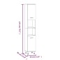 vidaXL Badschrank Räuchereiche 30x30x179 cm Holzwerkstoff vidaXL Badschrank Räuchereiche 30x30x179 cm Holzwerkstoff