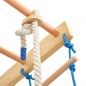 vidaXL Sprossenwand Set mit Strickleiter Turnringe Holz vidaXL Sprossenwand Set mit Strickleiter Turnringe Holz