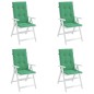 vidaXL Gartenstuhlauflagen für Hochlehner 4 Stk. Grün 120x50x3cm Stoff vidaXL Gartenstuhlauflagen für Hochlehner 4 Stk. Grün 120x50x3cm Stoff