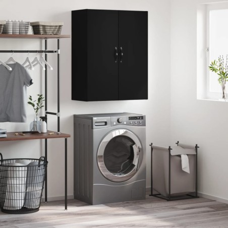 vidaXL Wandschrank Schwarz 69,5x34x90 cm Holzwerkstoff